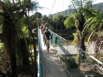 Crossing the Gunner River between Lewis and Heaphy huts