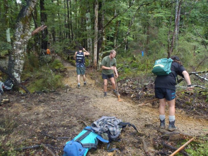 Fixing drainage issues on Kaka Track